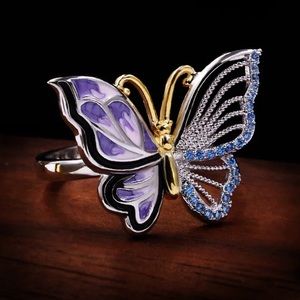 🦋 S 925 Butterfly Stunning Sterling Silver Ring